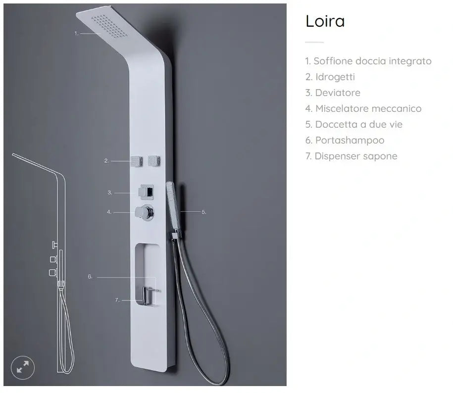 Colonna Doccia Idromassaggio Con Dispenser - Loira