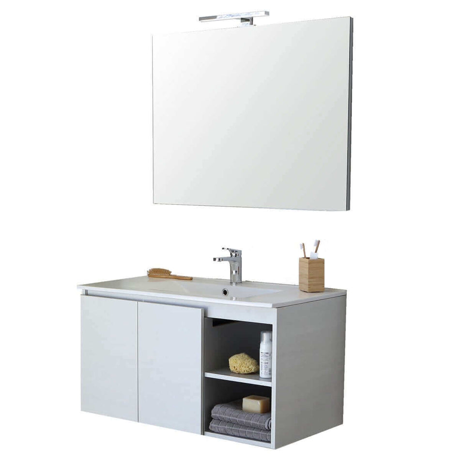 Mobile Bagno Sospeso 90cm Bianco