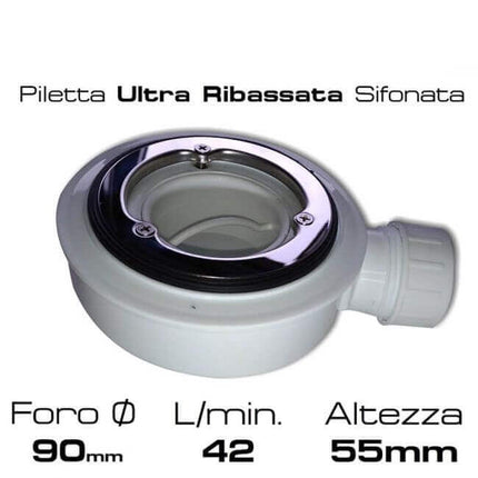 Piatto Doccia Semicircolare Mineral Marmo Bianco Spessore 2,8cm