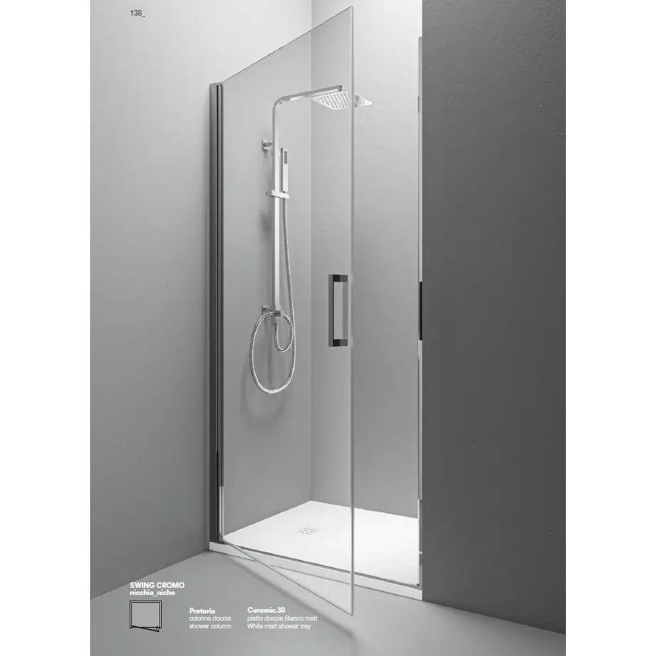 Porta Doccia Battente Totale Anticalcare 6mm H200 - Swing