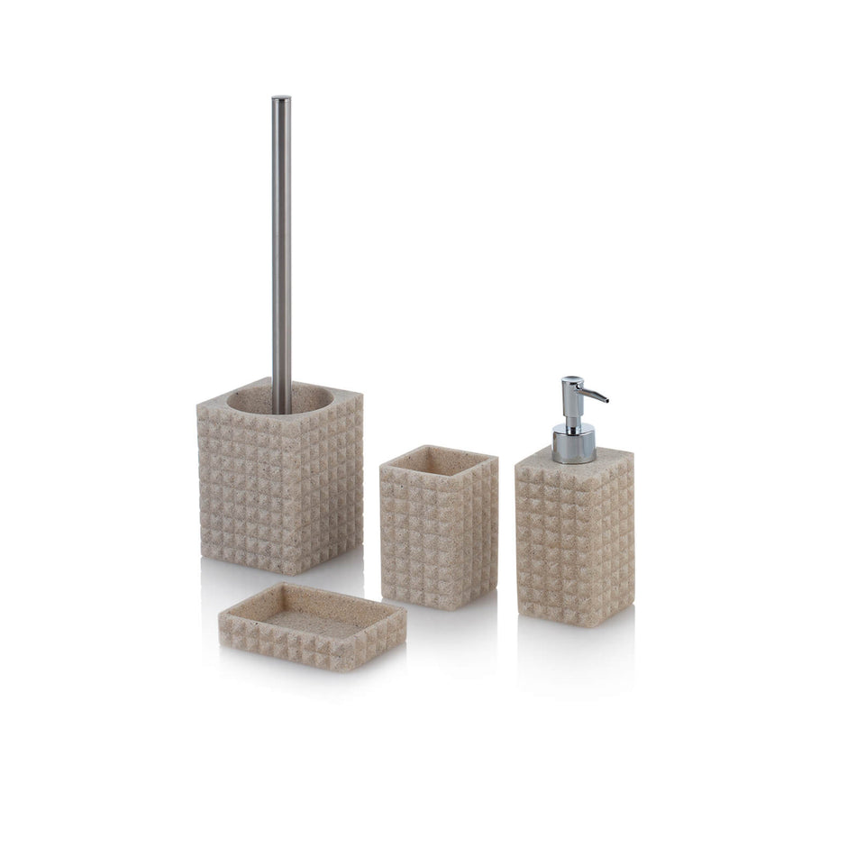 Set Completo Accessori Bagno Square Elegance Sabbia