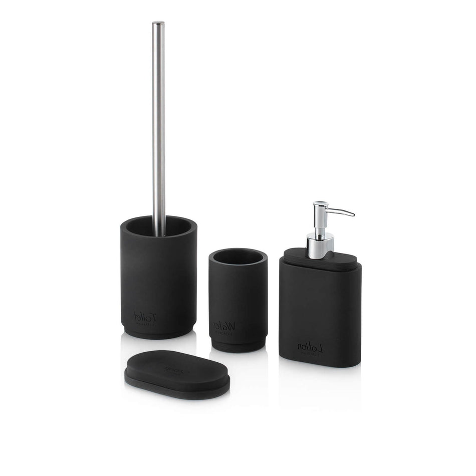 Set Completo Accessori Bagno Total Black Default Title