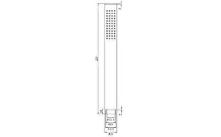 Doccino A Mano Cromata Design Moderno Attacco 1/2 Pollice - 1013 - Shopbagno.it